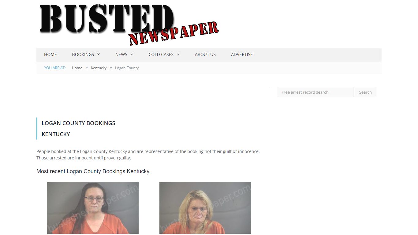 Logan County, KY Mugshots - BUSTEDNEWSPAPER.COM